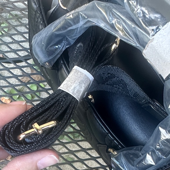 Valentino Orlandi Black Quilted Crossbody Bag with Bag Charm - Picture 15 of 16